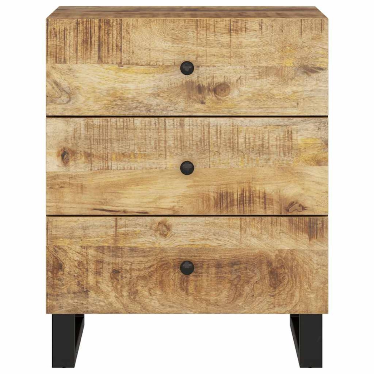 vidaXL Κομοδίνο 50x33x62 εκ. Μασίφ Ξύλο Μάνγκο & Επεξεργασμένο Ξύλο