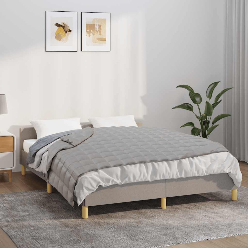 vidaXL Κουβέρτα Βαρύτητας Γκρι 138 x 200 εκ. 10 κ. Υφασμάτινη