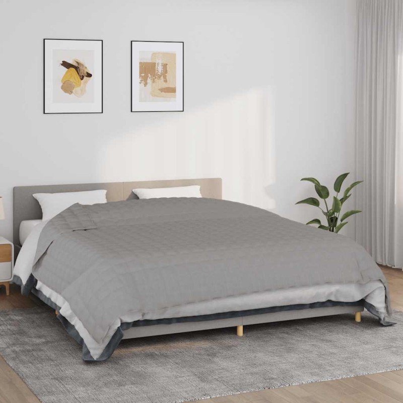vidaXL Κουβέρτα Βαρύτητας Γκρι 220 x 260 εκ. 15 κ. Υφασμάτινη