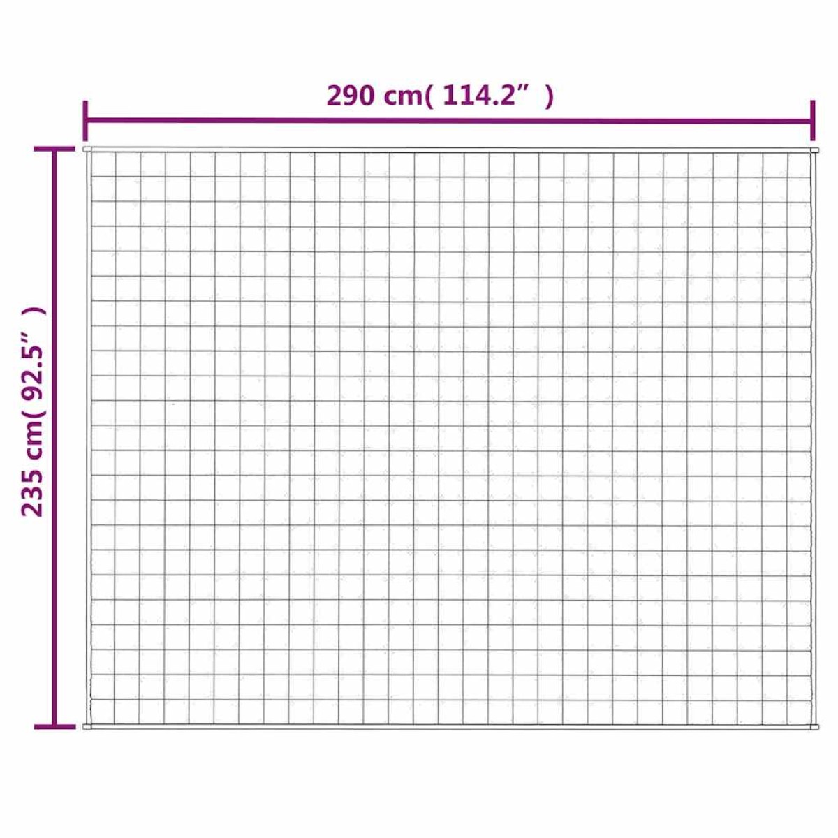 vidaXL Κουβέρτα Βαρύτητας Γκρι 235 x 290 εκ. 11 κ. Υφασμάτινη