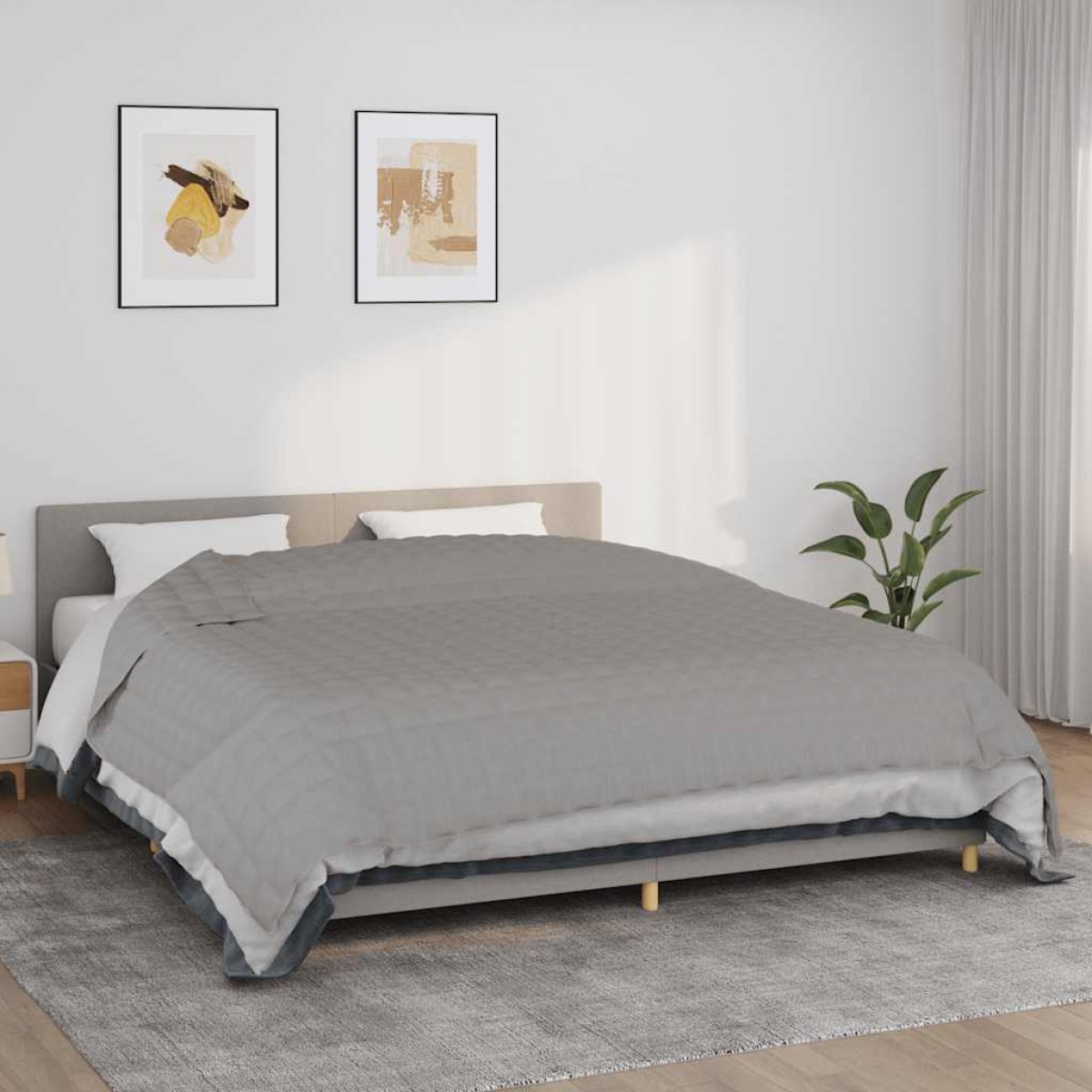 vidaXL Κουβέρτα Βαρύτητας Γκρι 235 x 290 εκ. 15 κ. Υφασμάτινη