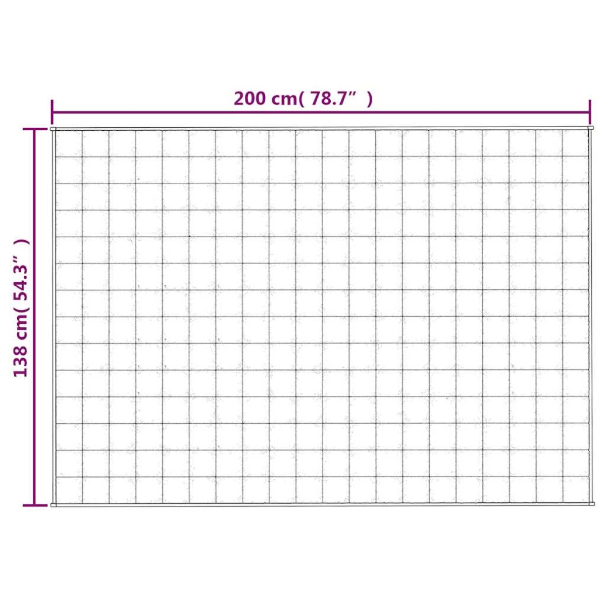 vidaXL Κουβέρτα Βαρύτητας Μπλε 138 x 200 εκ. 6 κ. Υφασμάτινη