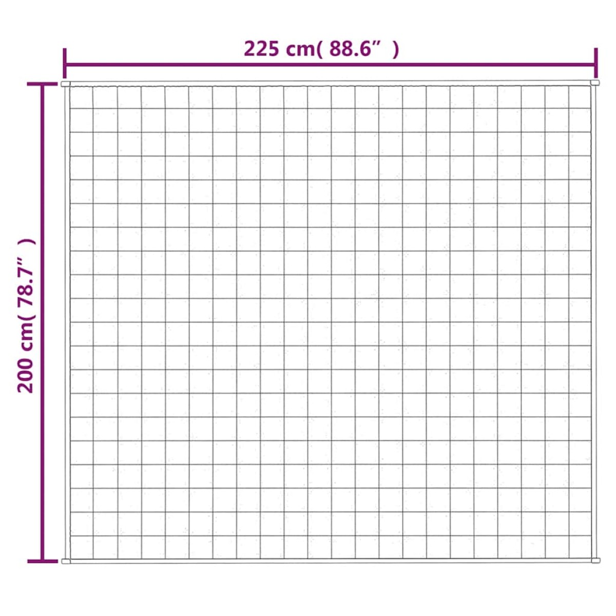 vidaXL Κουβέρτα Βαρύτητας Μπλε 200 x 225 εκ. 9 κ. Υφασμάτινη