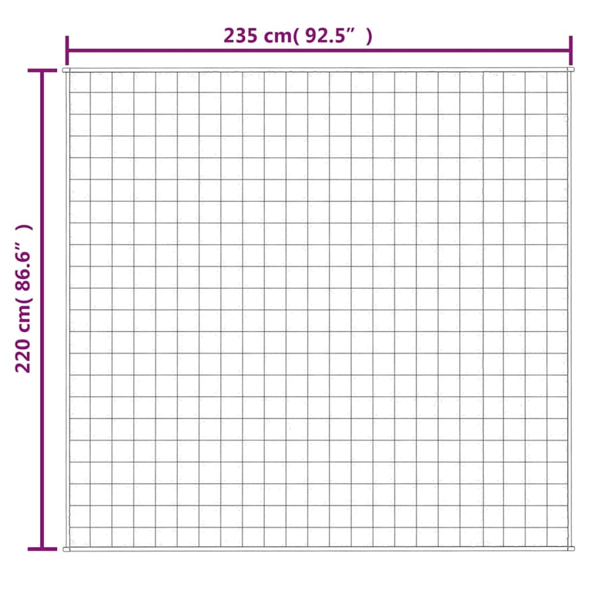 vidaXL Κουβέρτα Βαρύτητας Μπλε 220 x 235 εκ. 15 κ. Υφασμάτινη