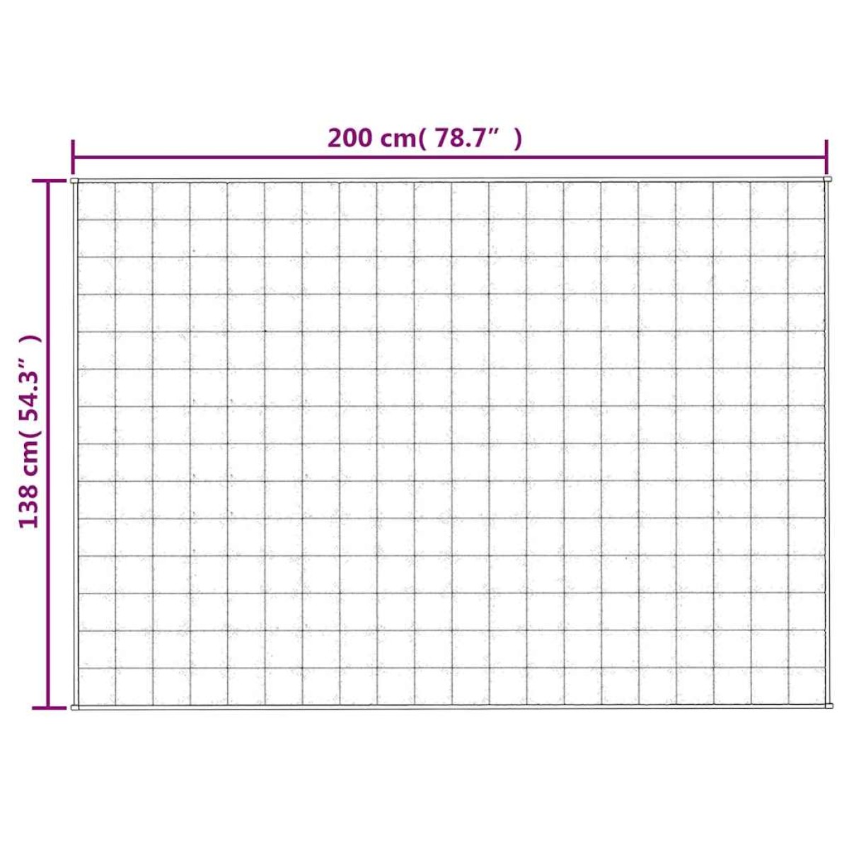 vidaXL Κουβέρτα Βαρύτητας Γκρι 138 x 200 εκ. 10 κ. Υφασμάτινη