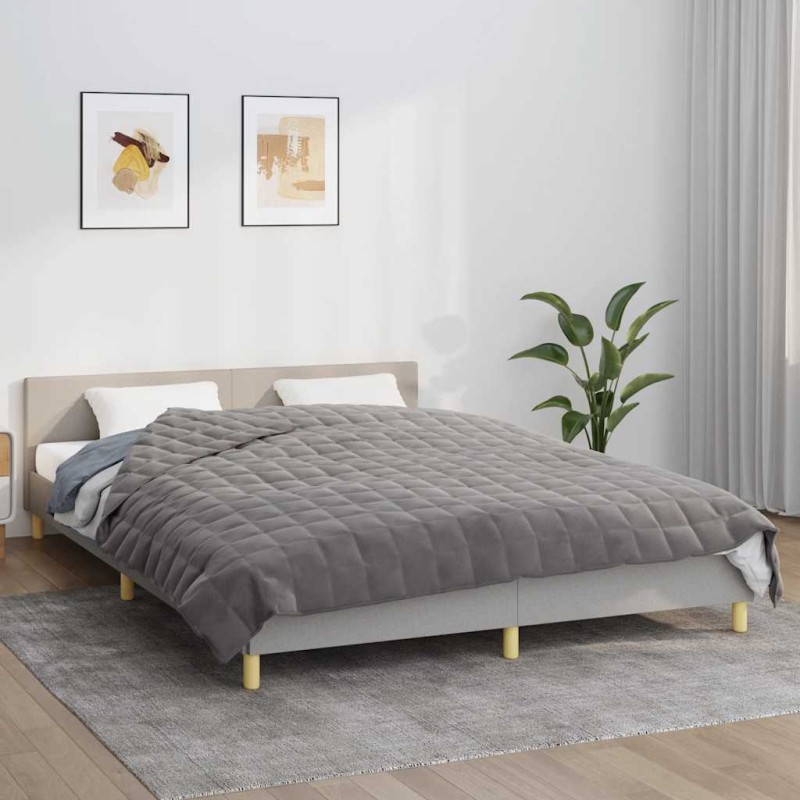 vidaXL Κουβέρτα Βαρύτητας Γκρι 200 x 225 εκ. 13 κ. Υφασμάτινη