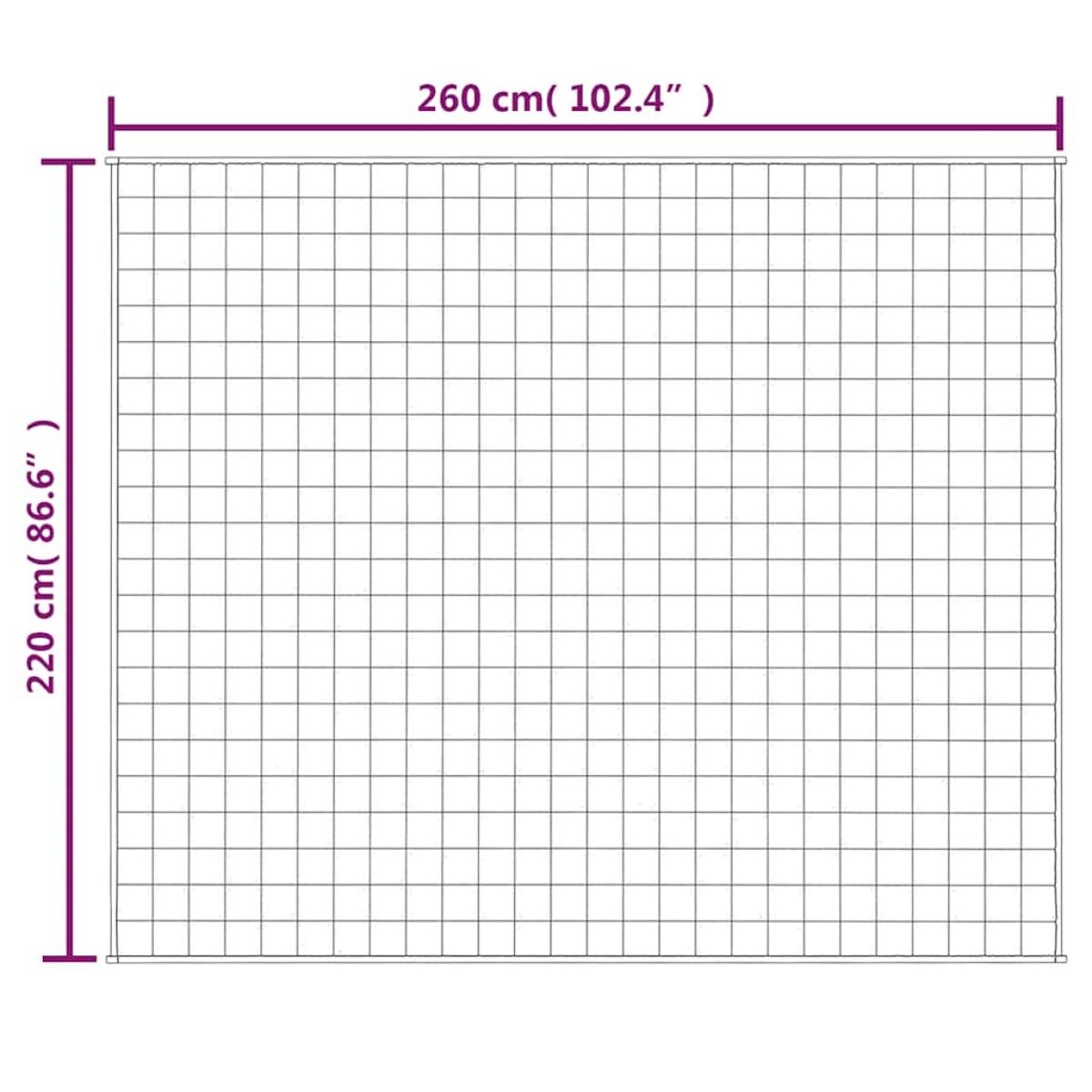 vidaXL Κουβέρτα Βαρύτητας Γκρι 220 x 260 εκ. 11 κ. Υφασμάτινη