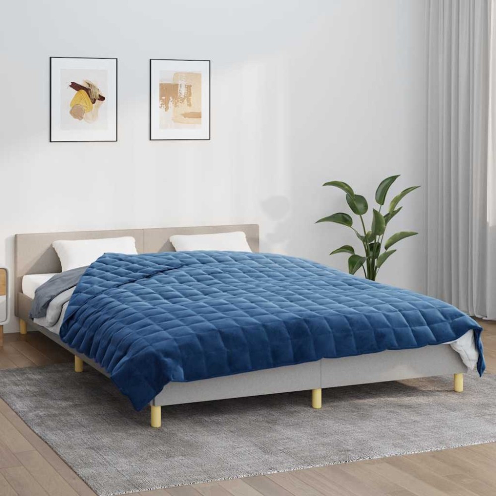 vidaXL Κουβέρτα Βαρύτητας Μπλε 200 x 225 εκ. 9 κ. Υφασμάτινη