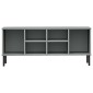 vidaXL Παπουτσοθήκη OSLO Γκρι 106x35x45 εκ. Μασίφ Ξύλο με Μετ. Πόδια