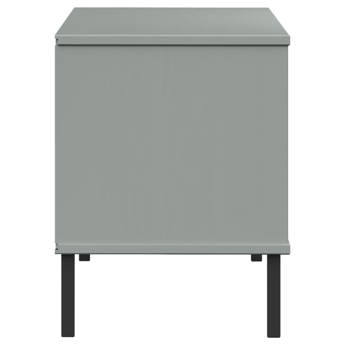 vidaXL Παπουτσοθήκη OSLO Γκρι 106x35x45 εκ. Μασίφ Ξύλο με Μετ. Πόδια
