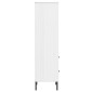 vidaXL Βιβλιοθήκη OSLO με 2 Συρτάρια Λευκή 60x35x128,5 εκ. Μασίφ Ξύλο