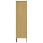 vidaXL Βιβλιοθήκη OSLO Καφέ 90x35x128,5 εκ. Μασίφ Ξύλο με Μετ. Πόδια