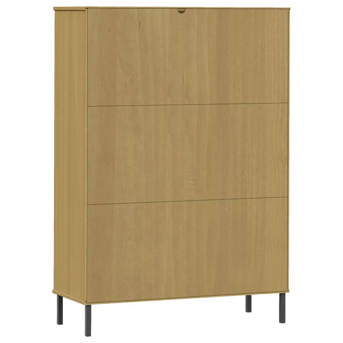 vidaXL Βιβλιοθήκη OSLO Καφέ 90x35x128,5 εκ. Μασίφ Ξύλο με Μετ. Πόδια