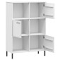 vidaXL Βιβλιοθήκη OSLO Λευκή 90x35x128,5 εκ. Μασίφ Ξύλο με Μετ. Πόδια