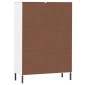 vidaXL Βιβλιοθήκη OSLO Λευκή 90x35x128,5 εκ. Μασίφ Ξύλο με Μετ. Πόδια