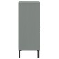 vidaXL Βιβλιοθήκη OSLO Γκρι 90x35x90,5 εκ. Μασίφ Ξύλο με Μετ. Πόδια