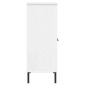 vidaXL Βιβλιοθήκη OSLO Λευκή 90x35x90,5 εκ. Μασίφ Ξύλο με Μετ. Πόδια
