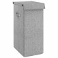 vidaXL Καλάθι Απλύτων Πτυσσόμενο Γκρι 26x34,5x59,5 εκ. Συνθετικό Λινό