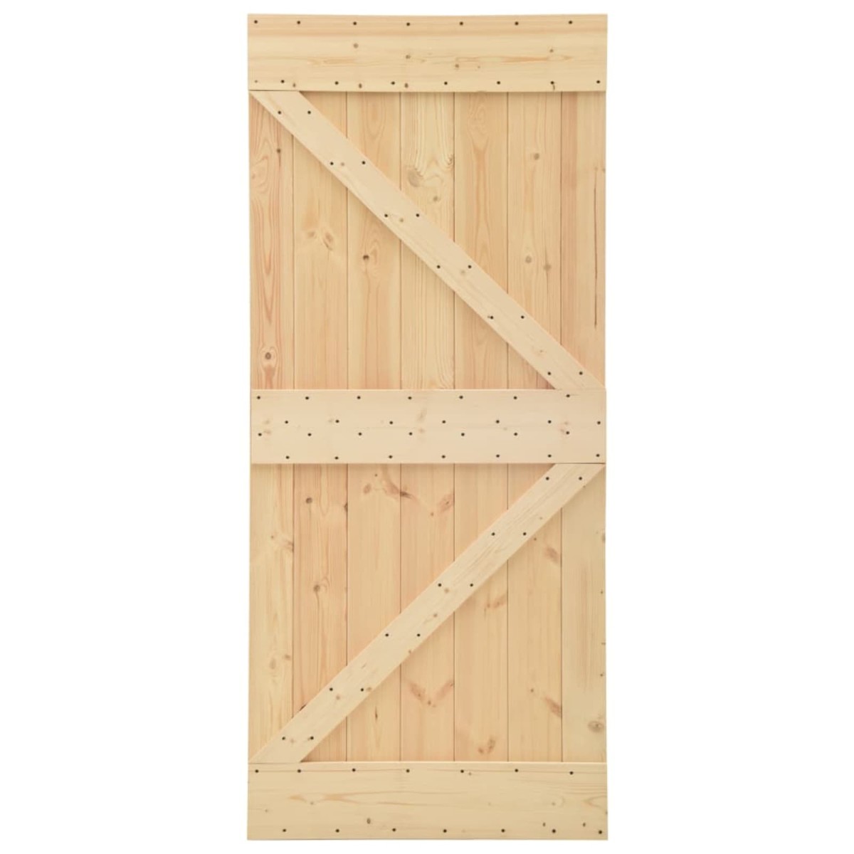 vidaXL Πόρτα NARVIK Φυσικό 80 x 210 cm Συμπαγές Ξύλο Πεύκου