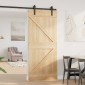 vidaXL Πόρτα NARVIK Φυσικό 90 x 210 cm Συμπαγές Ξύλο Πεύκου