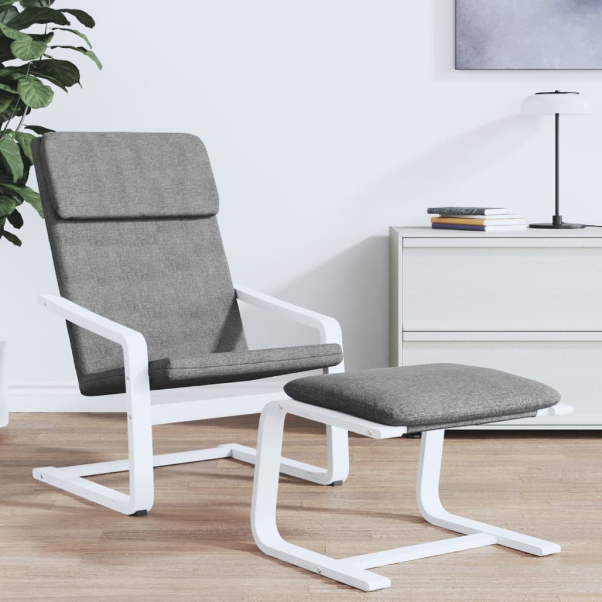 vidaXL Πολυθρόνα Relax Σκούρο Γκρι Υφασμάτινη