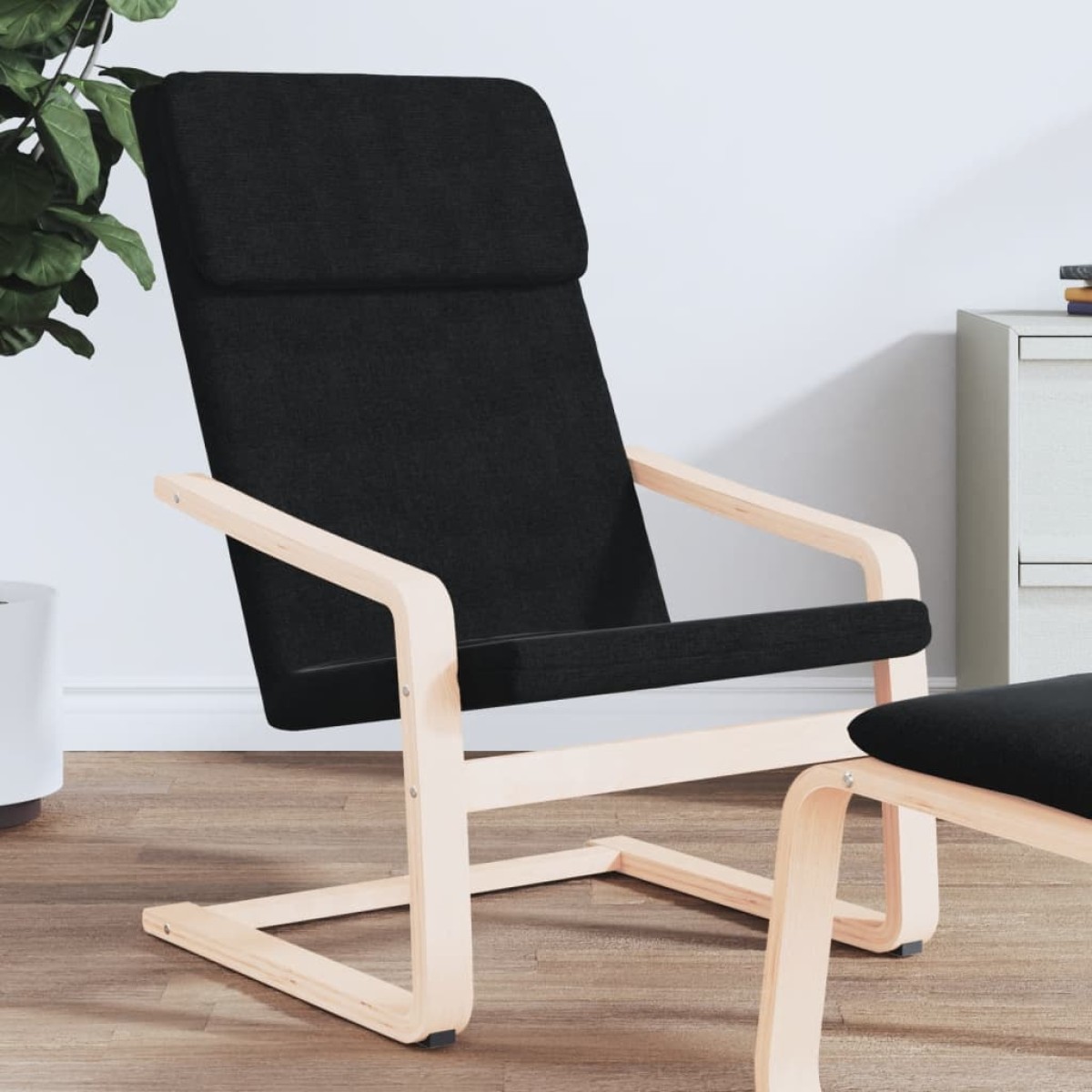 vidaXL Πολυθρόνα Relax Μαύρη Υφασμάτινη