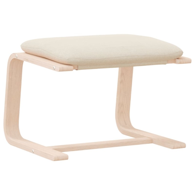 vidaXL Υποπόδιο Κρεμ 51 x 41 x 40 εκ. Υφασμάτινο