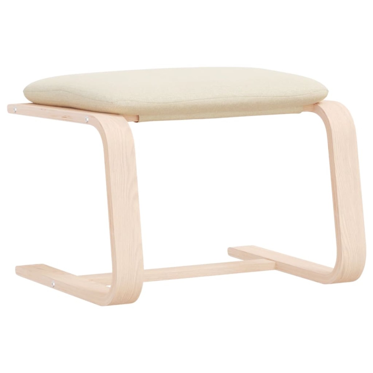 vidaXL Υποπόδιο Κρεμ 51 x 41 x 40 εκ. Υφασμάτινο