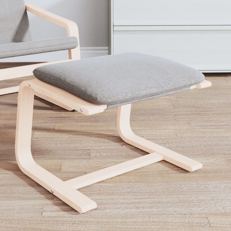 vidaXL Υποπόδιο Ανοιχτό Γκρι 51 x 41 x 40 εκ. Υφασμάτινο
