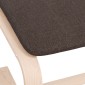 vidaXL Υποπόδιο Σκούρο Καφέ 51 x 41 x 40 εκ. Υφασμάτινο