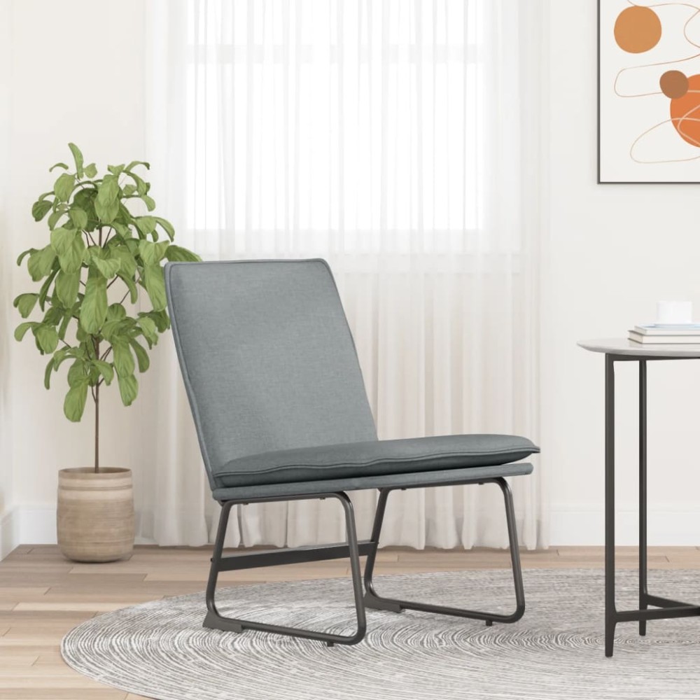 vidaXL Πολυθρόνα Ανοιχτό Γκρι 52 x 75 x 76 εκ. Υφασμάτινη