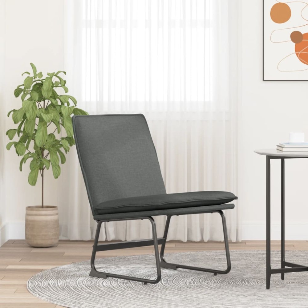 vidaXL Πολυθρόνα Σκούρο Γκρι 52 x 75 x 76 εκ. Υφασμάτινη