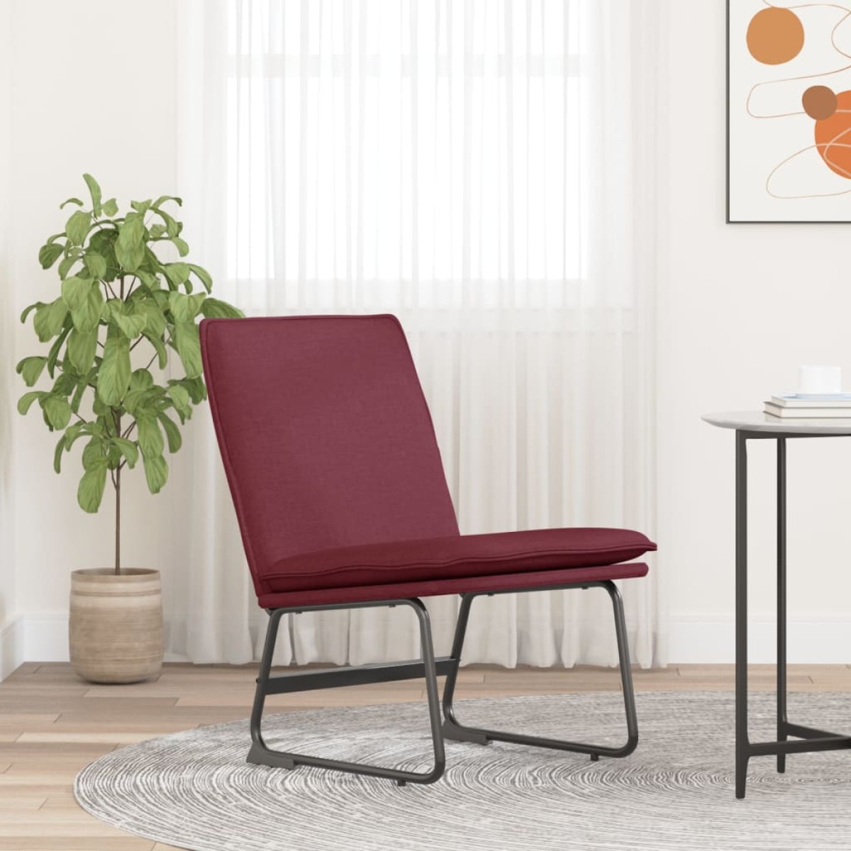 vidaXL Πολυθρόνα Μπορντό 52x75x76 εκ. Υφασμάτινη