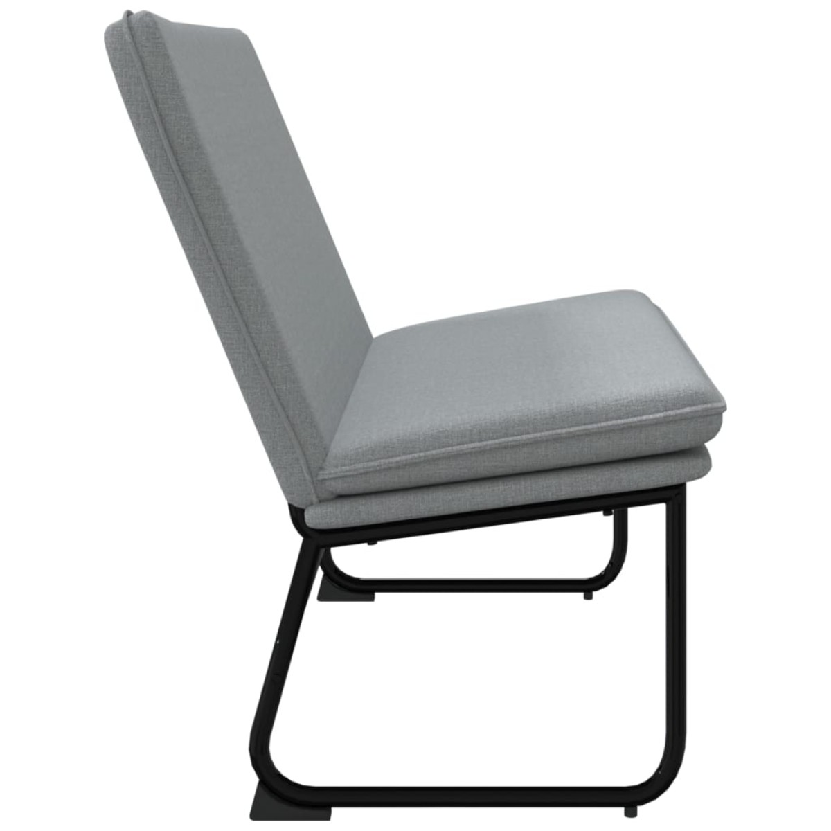 vidaXL Πάγκος Ανοιχτό Γκρι 100 x 75 x 76 εκ. Υφασμάτινος