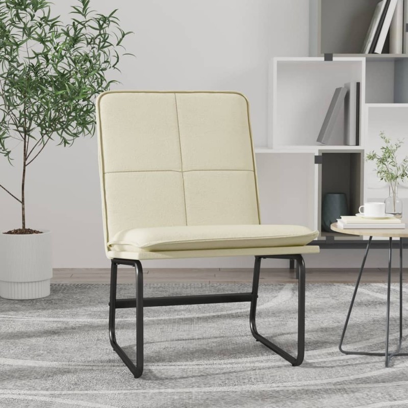 vidaXL Πολυθρόνα Κρεμ 54 x 75 x 76 εκ. από Συνθετικό Δέρμα