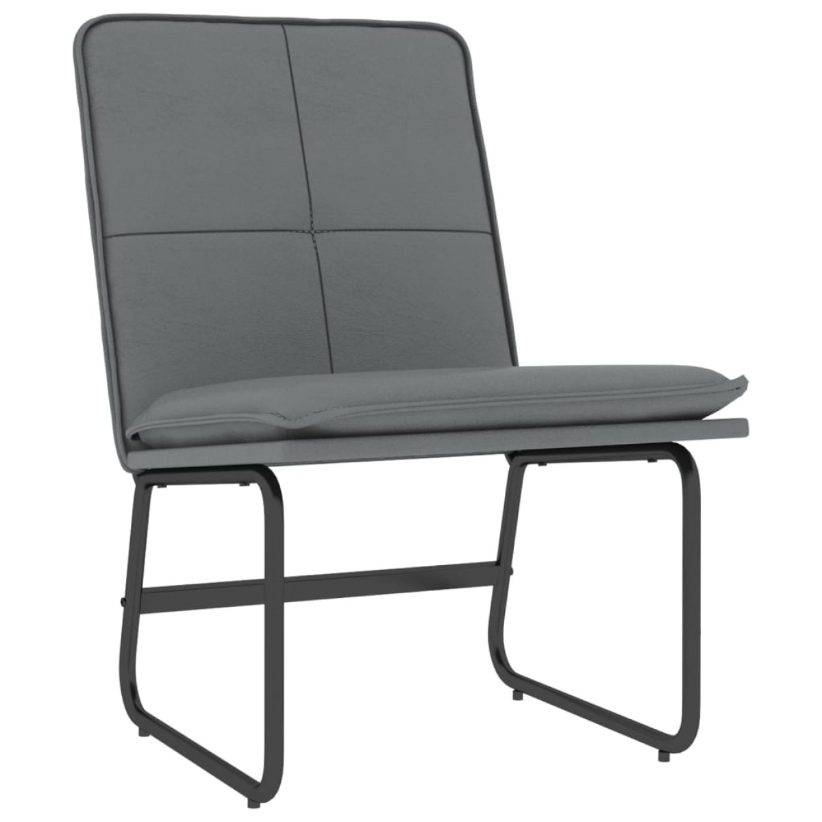 vidaXL Πολυθρόνα Γκρι 54 x 75 x 76 εκ. από Συνθετικό Δέρμα