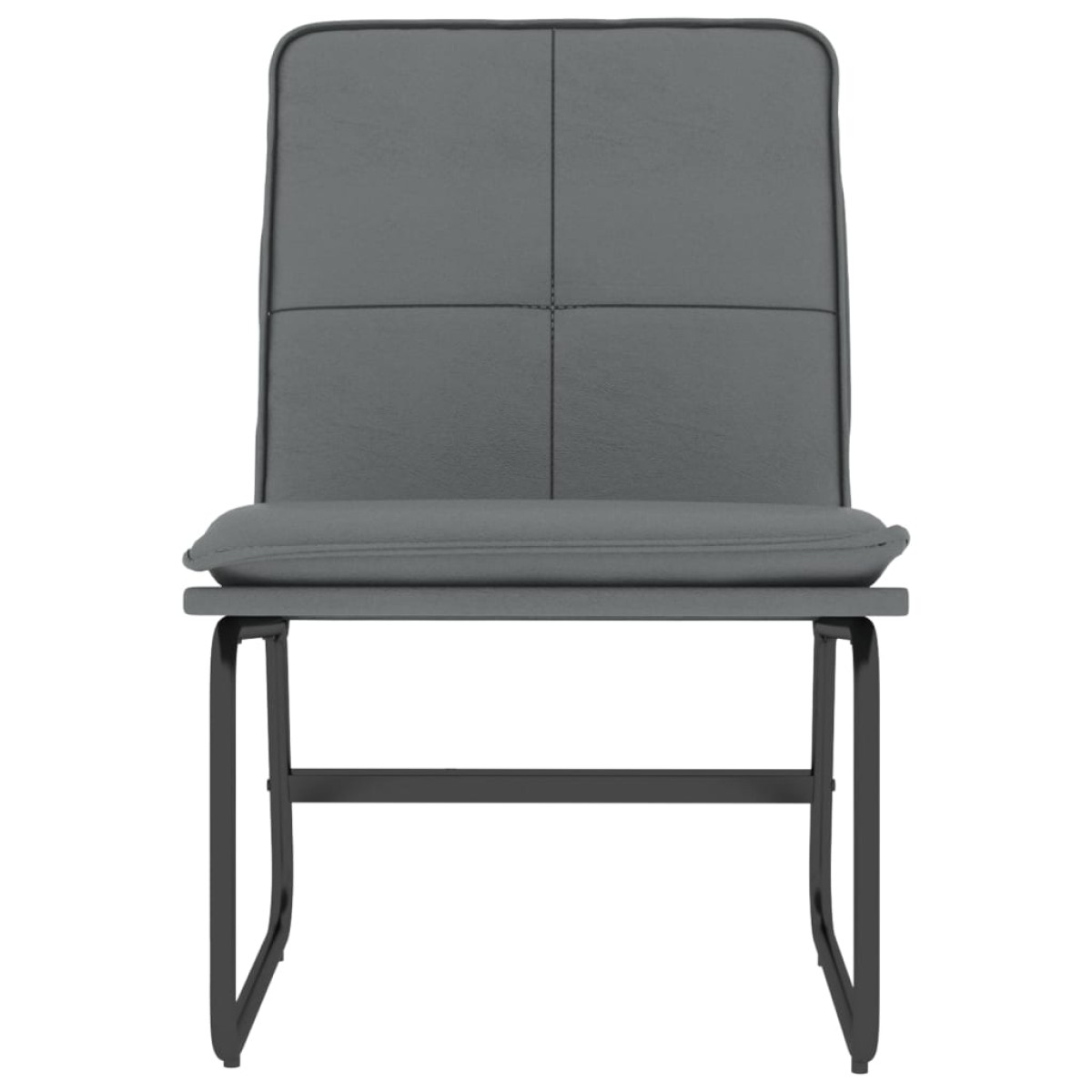vidaXL Πολυθρόνα Γκρι 54 x 75 x 76 εκ. από Συνθετικό Δέρμα