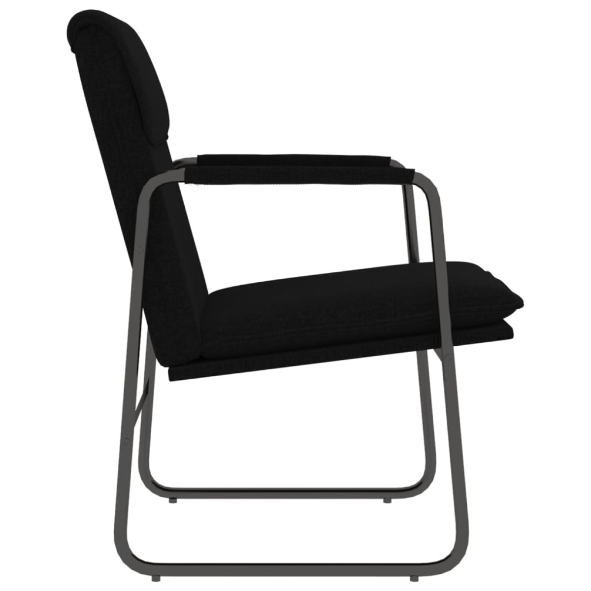 vidaXL Πολυθρόνα Μαύρο 55x64x80 εκ. Υφασμάτινη