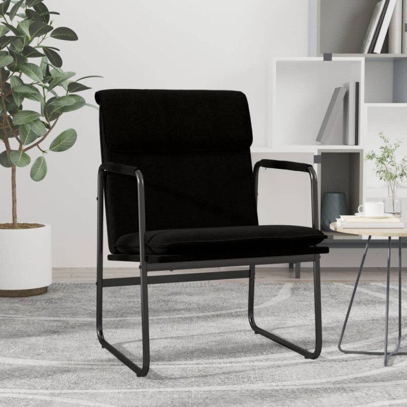 vidaXL Πολυθρόνα Μαύρο 55x64x80 εκ. Υφασμάτινη