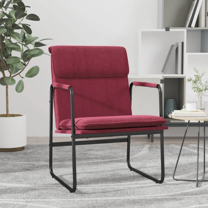 vidaXL Πολυθρόνα Μπορντό 55x64x80 εκ. Υφασμάτινη