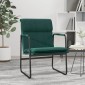 vidaXL Πολυθρόνα Σκούρο Πράσινο 55x64x80 εκ. Υφασμάτινη