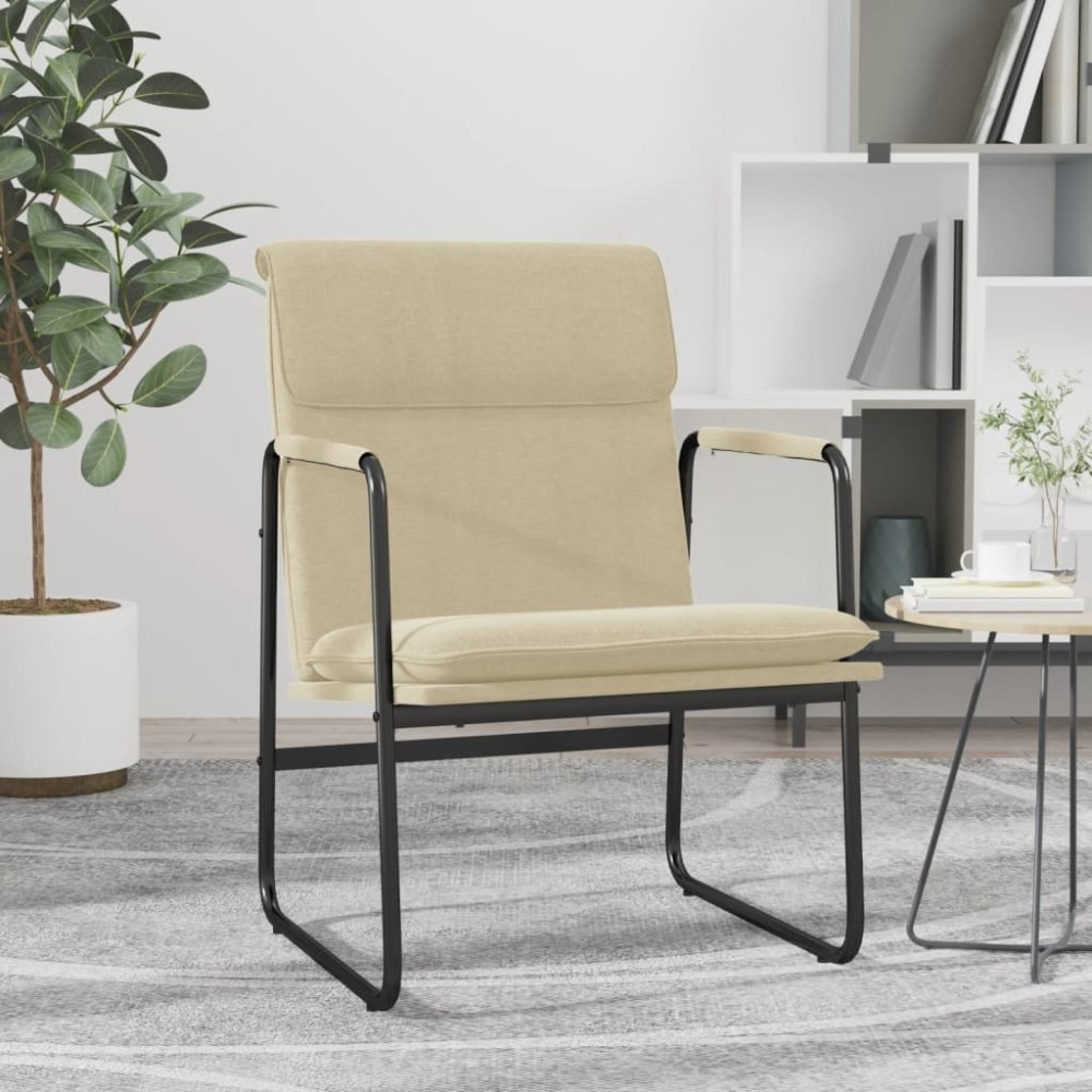 vidaXL Πολυθρόνα Κρεμ 55x64x80 εκ. Υφασμάτινη