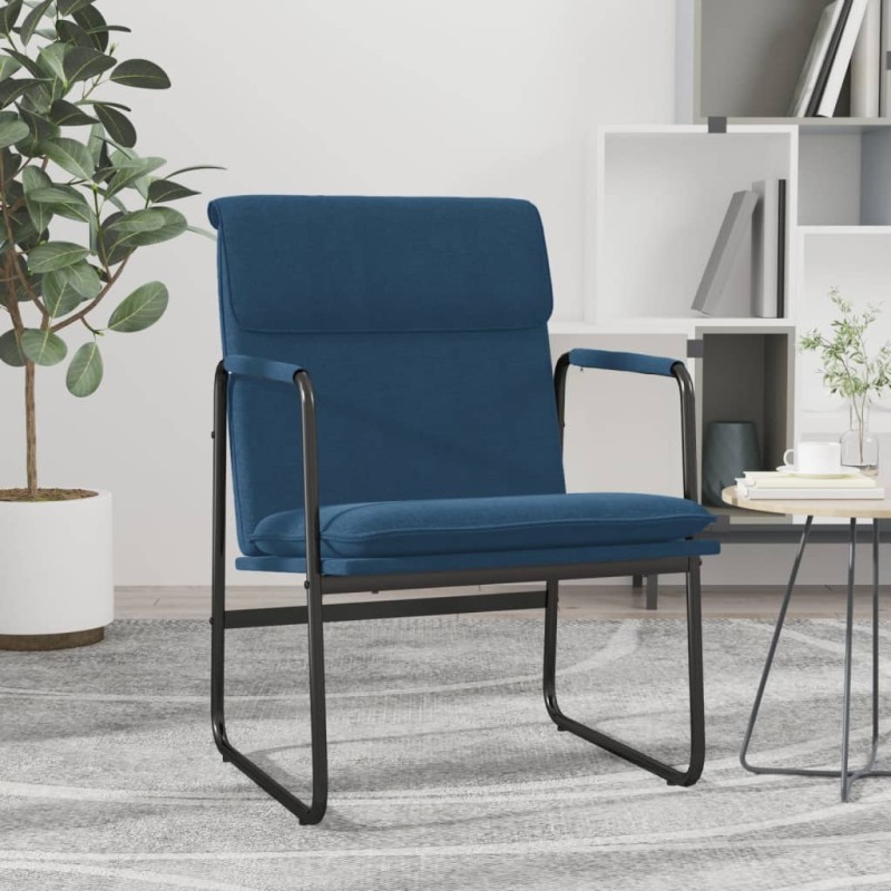 vidaXL Πολυθρόνα Μπλε 55x64x80 εκ. Υφασμάτινη