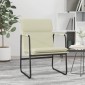 vidaXL Πολυθρόνα Κρεμ 55 x 64 x 80 εκ. από Συνθετικό Δέρμα