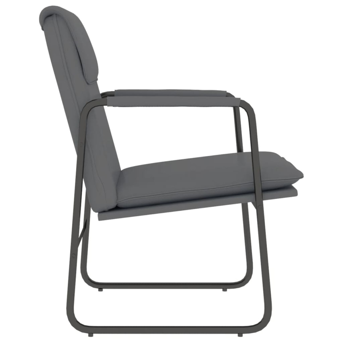 vidaXL Πολυθρόνα Γκρι 55 x 64 x 80 εκ. από Συνθετικό Δέρμα
