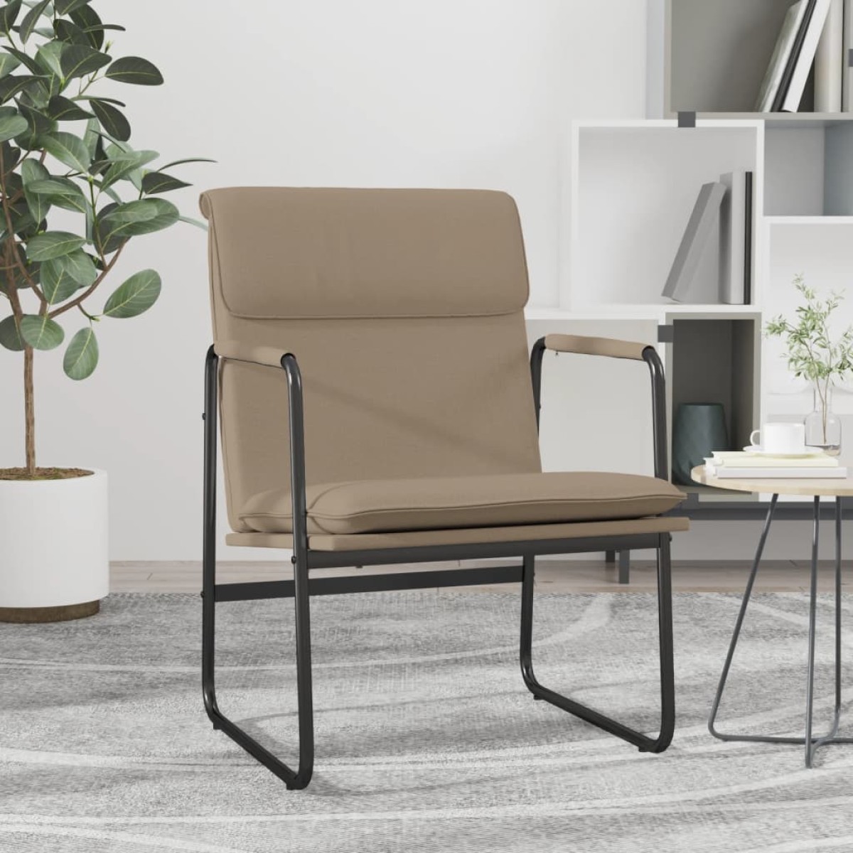 vidaXL Πολυθρόνα Καπουτσίνο 55 x 64 x 80 εκ. από Συνθετικό Δέρμα