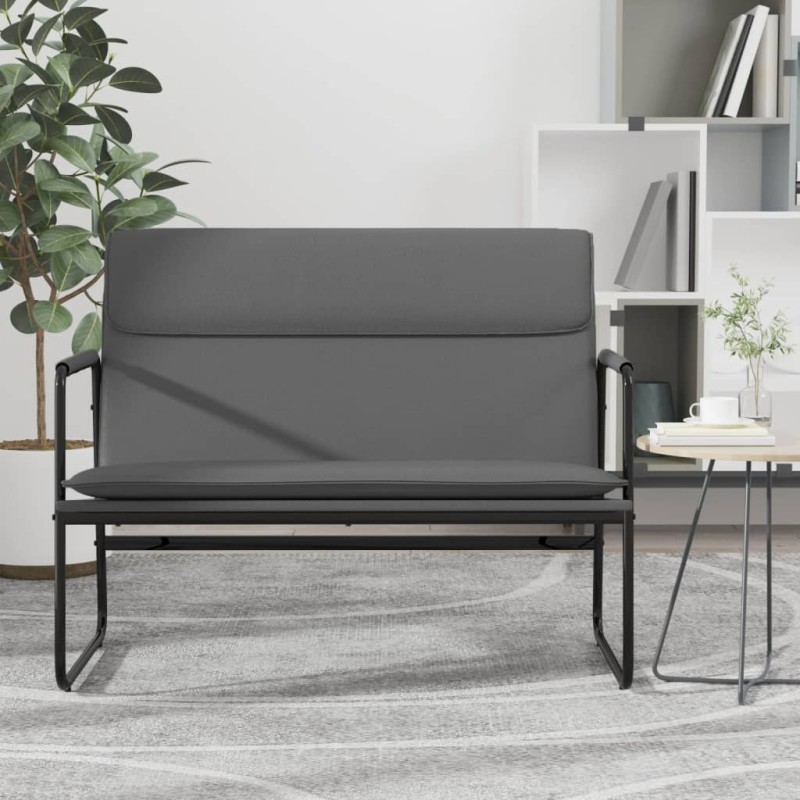 vidaXL Πάγκος Γκρι 100x64x80 εκ. από Συνθετικό Δέρμα