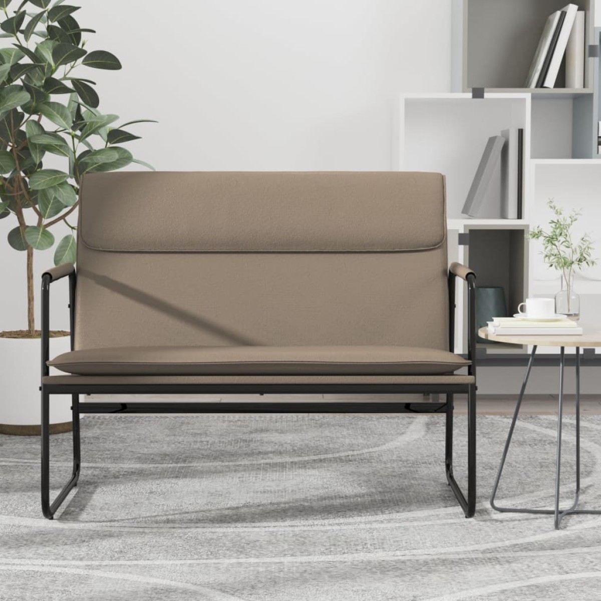 vidaXL Πάγκος Καπουτσίνο 100x64x80 εκ. από Συνθετικό Δέρμα