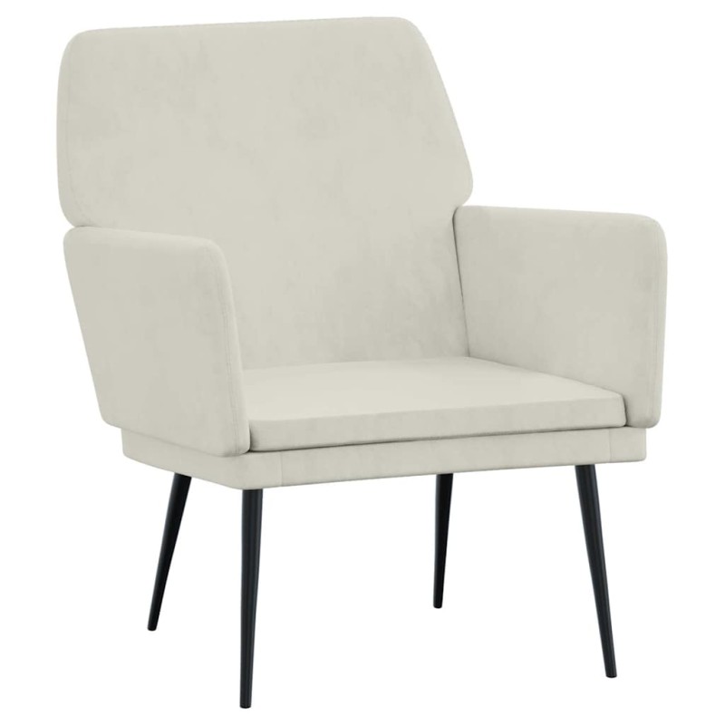 vidaXL Πολυθρόνα Κρεμ 62 x 79x 79 εκ. Βελούδινη