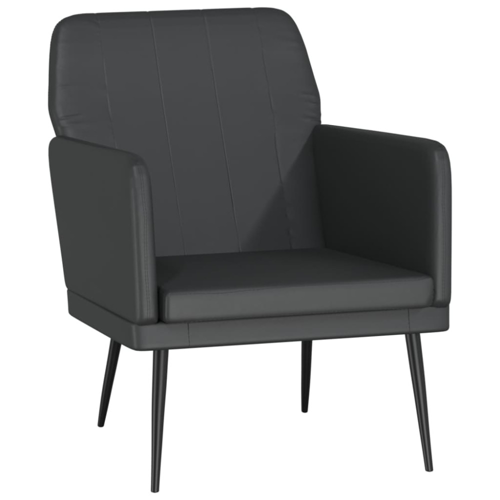 vidaXL Πολυθρόνα Μαύρη 61 x 78 x 80 εκ. από Συνθετικό Δέρμα